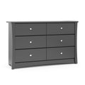 White 6 Drawer Double Dresser G10470