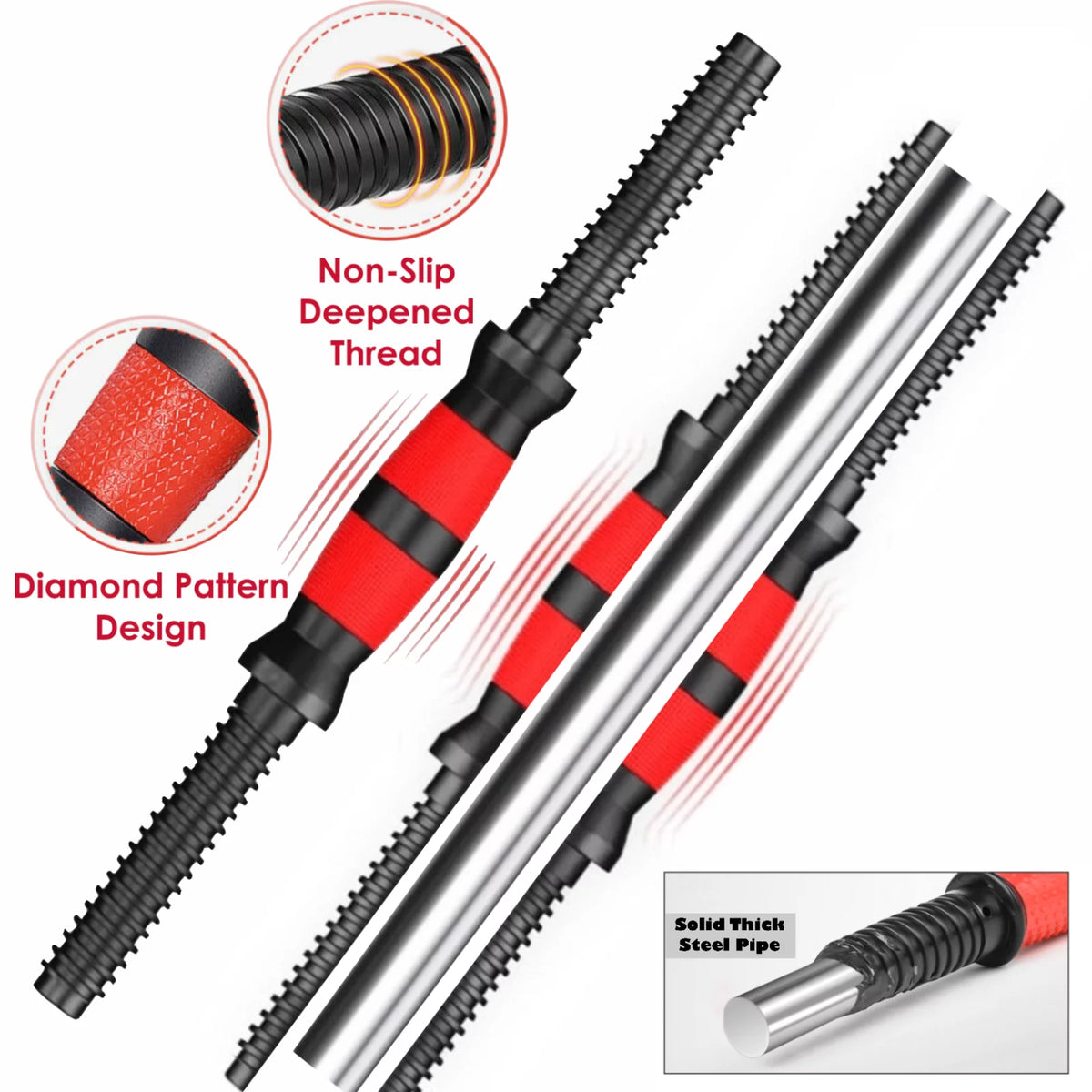 66LB 2 in 1 Adjustable Dumbbell Set with Connecting Rod M894