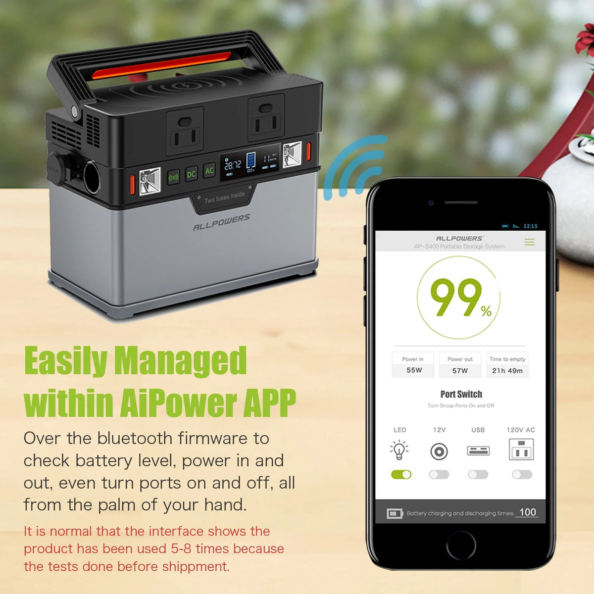 288Wh 300W Portable Power Station with 100W Foldable Solar Panel Z50943