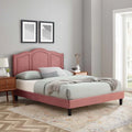 King Platform Bed in Dusty Rose Z1889