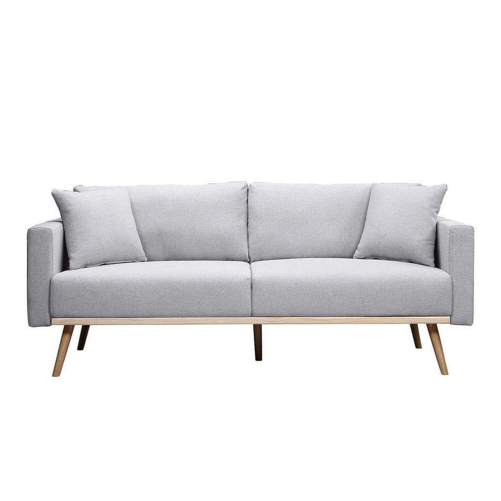 Light Gray Linen Fabric Sofa Loveseat Chair Set X9121