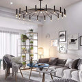 Black Metal 18 Lights Chandelier X71288