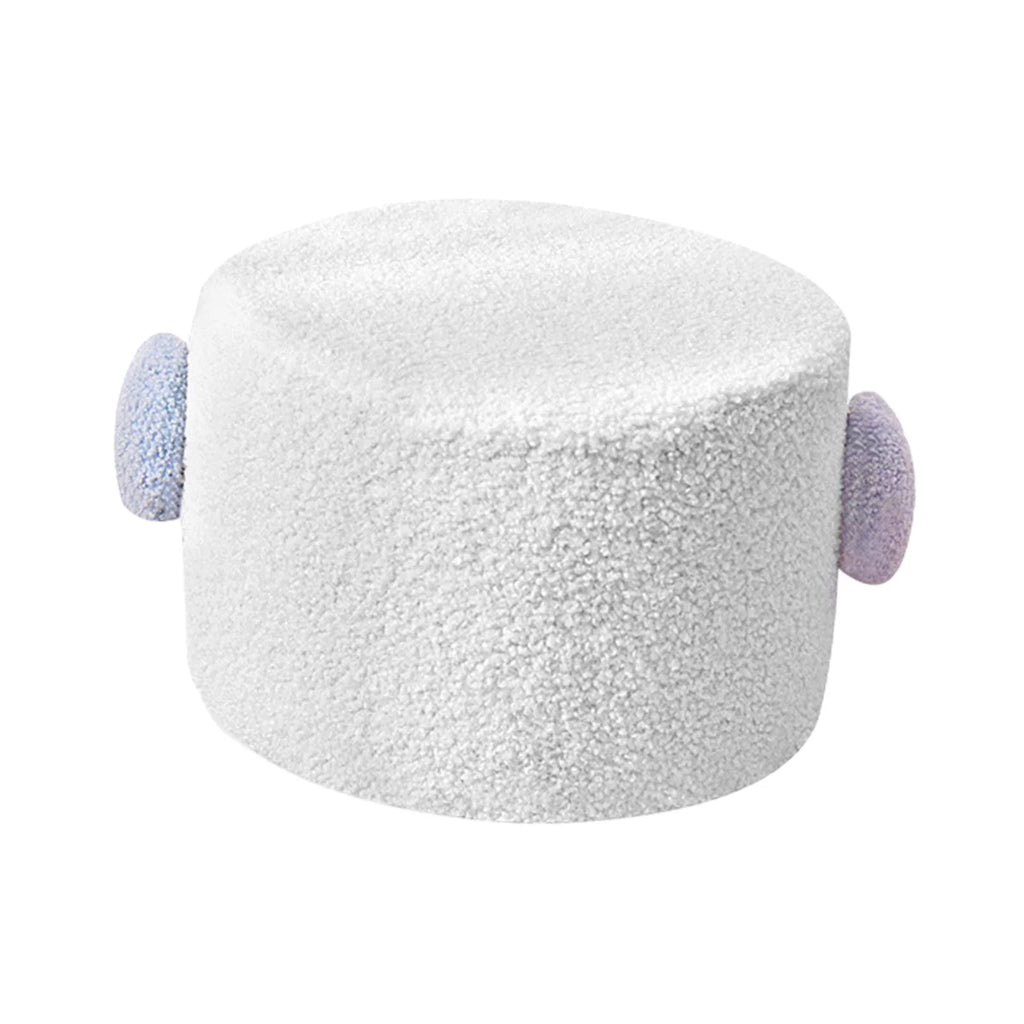 White Small Footstool Ottoman I2059
