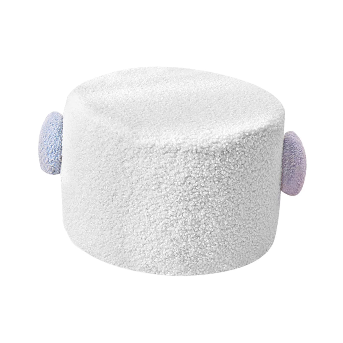 White Small Footstool Ottoman I2059
