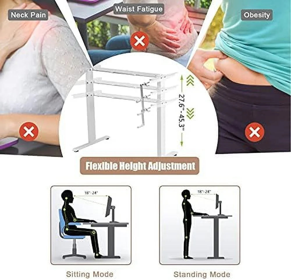 Hand Crank Stand Up Desk Frame K942