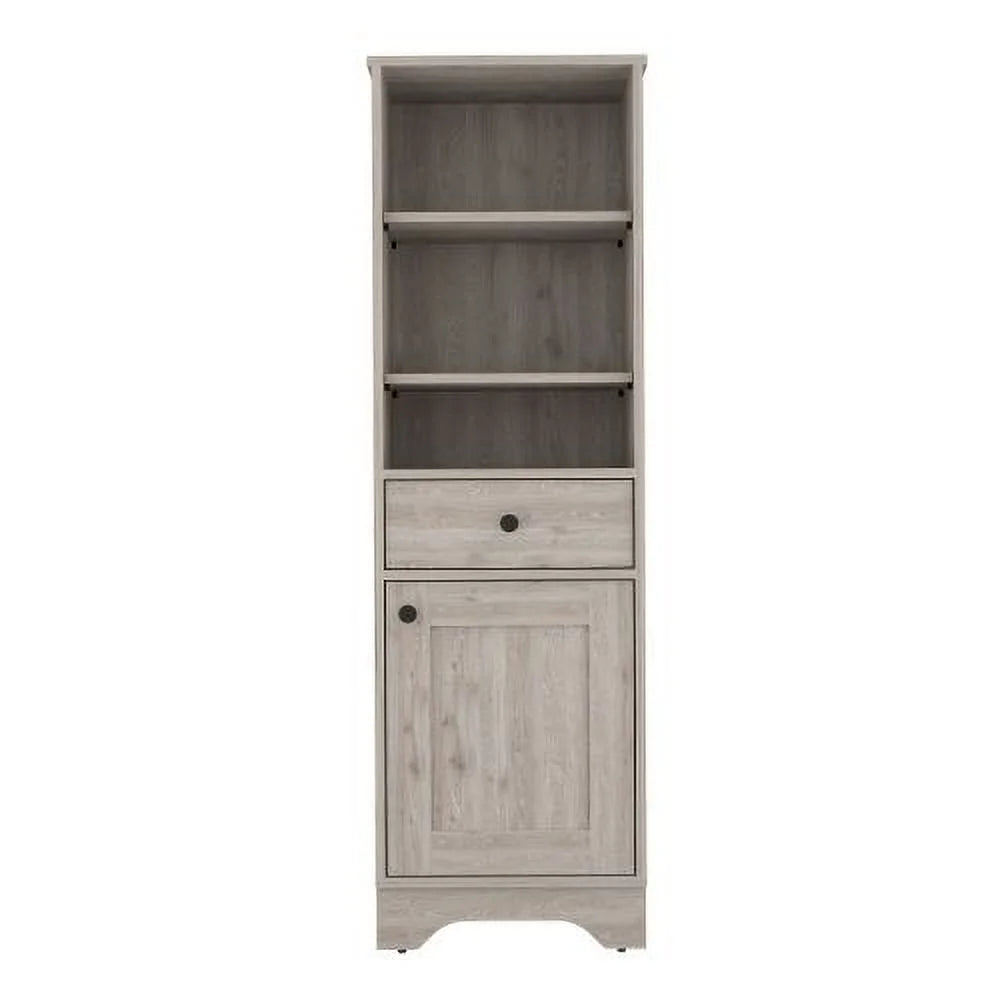 Light Oak & White Single Door Cabinet X6553