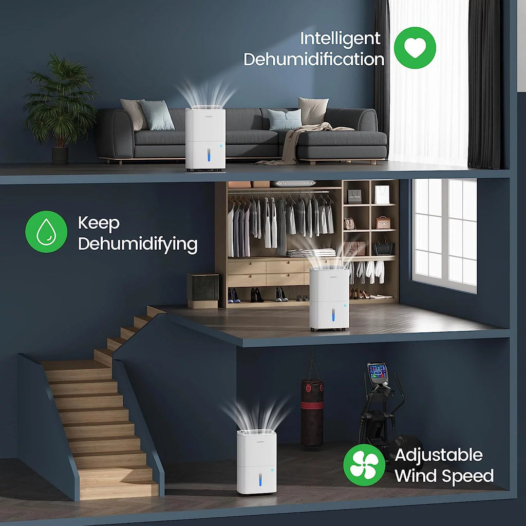 80 Pints Energy Star Home Dehumidifier with Drain Hose O563901