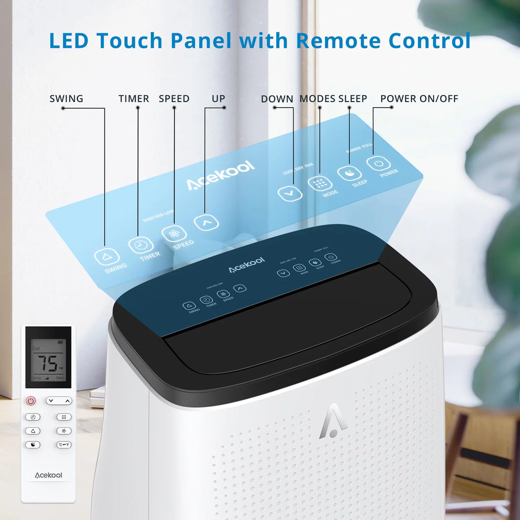 14000 BTU 3-in-1 Portable Air Conditioner with Fan & Dehumidifier J106754