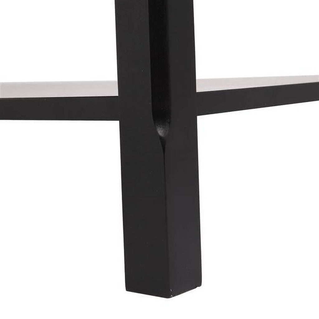 Black Solid Wood Coffee Table U7792