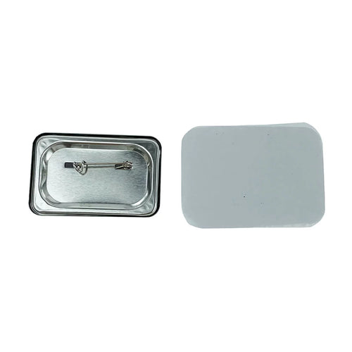 100set 40*60mm Rectangle Pin Back Button P372