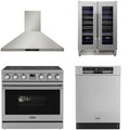 36 Electric Range, Range Hood, Dishwasher and Wine Cooler Z9729