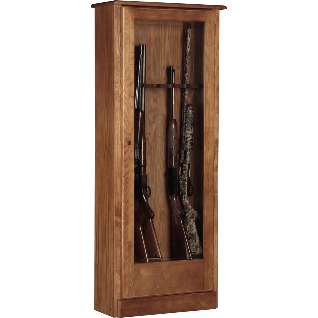 10 Long Gun Key Lock Wooden Storage Display Cabinet N50817