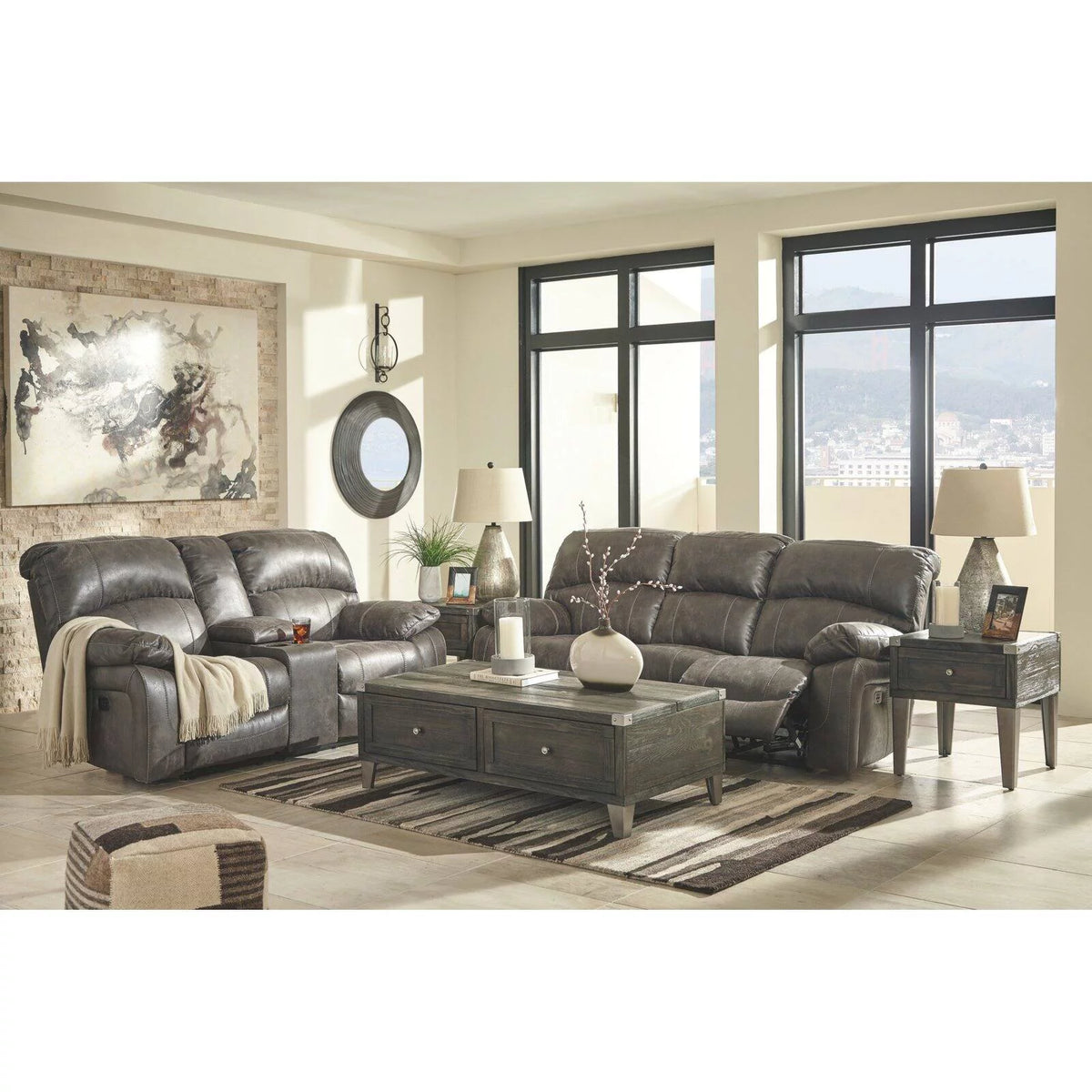 Power Reclining Sofa in Steel R8335