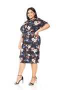 Plus Size Dolman Sleeve Sheath J241