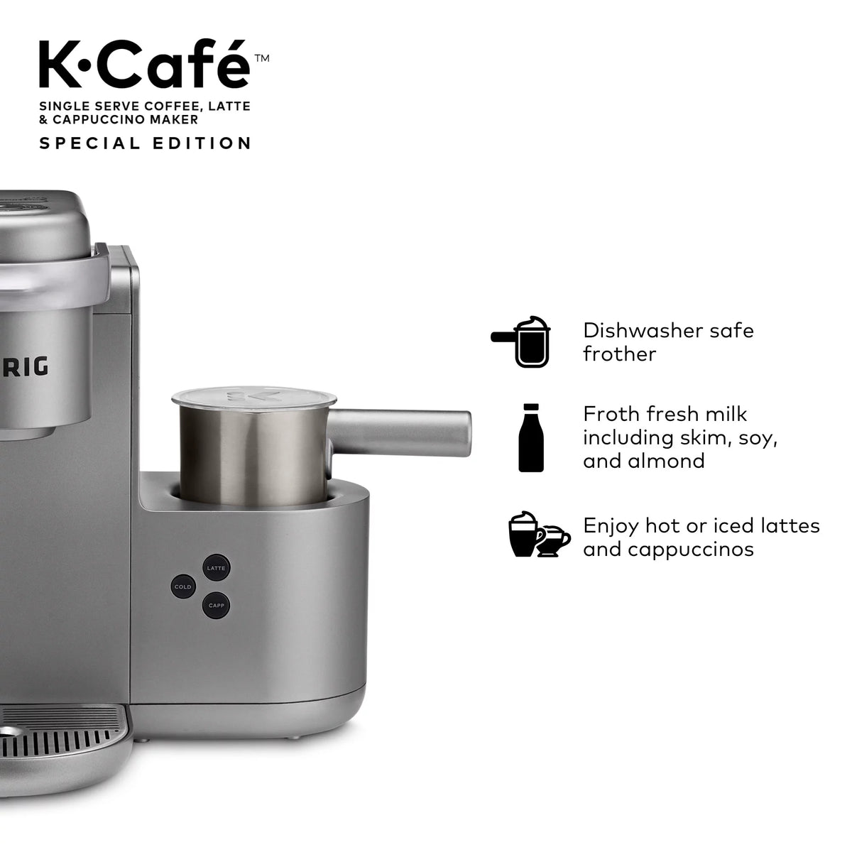 Single Serve K-Cup Pod Coffee, Latte and Cappuccino Maker T81915