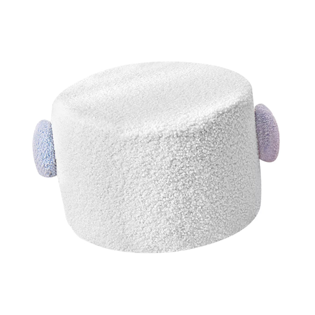 White Small Footstool Ottoman I2059