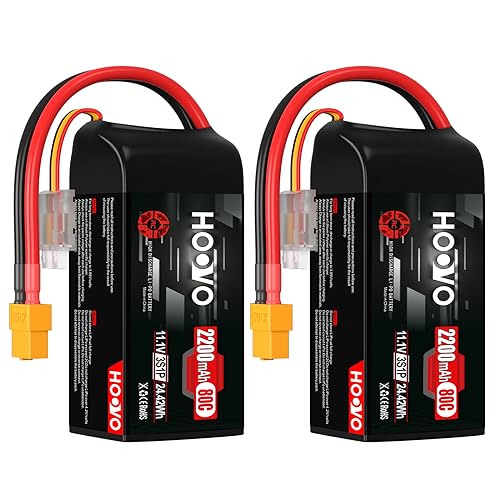 3S 2200mAh 80C 11.1V Shorty Lipo Battery Pack 2 Pack G83580