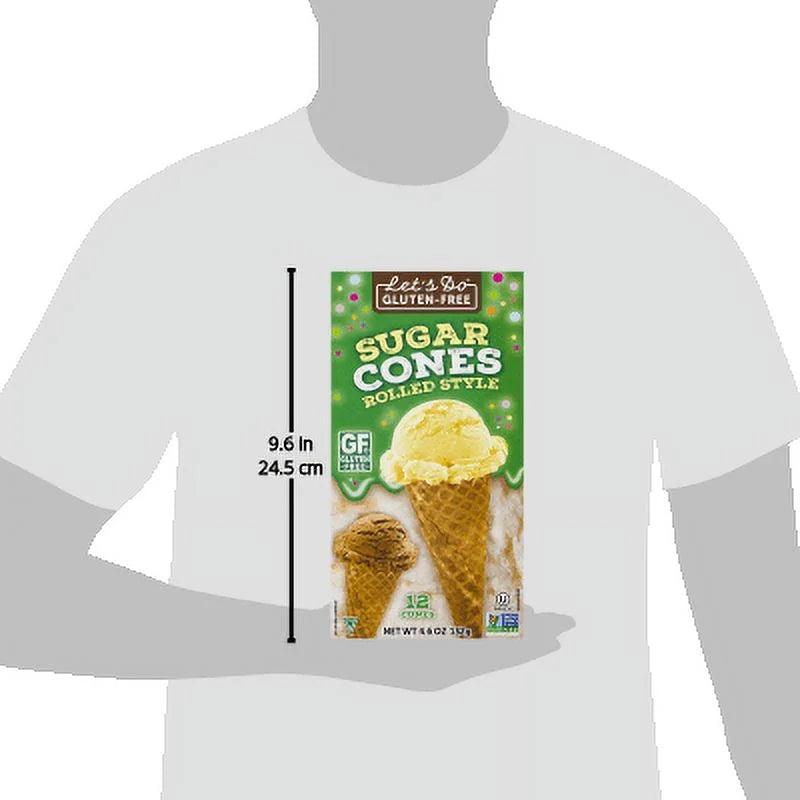 Gluten Free Sugar Cones, 4.6 Oz, 12 Ct S232663