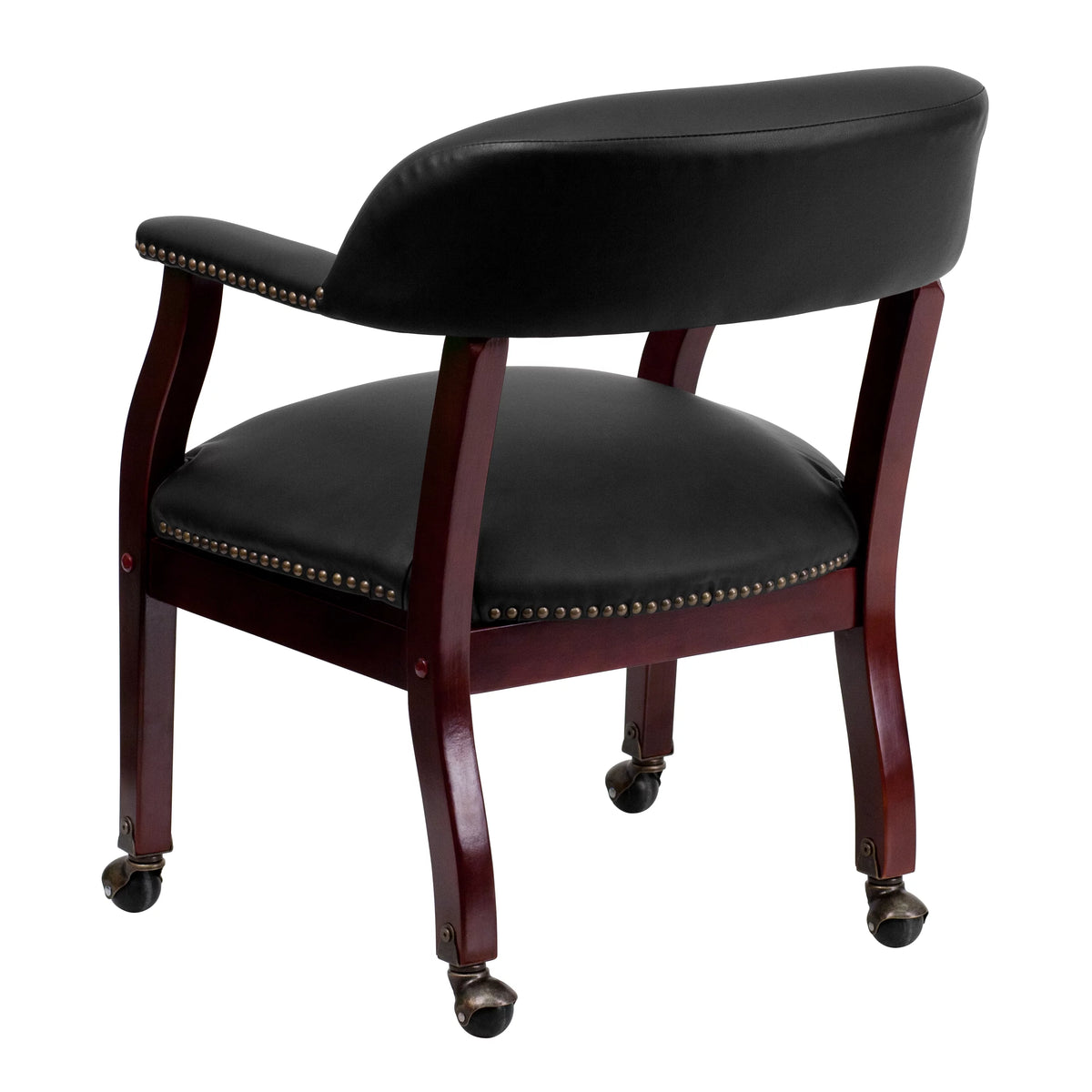 Black LeatherSoft Conference Chair with Casters P585692