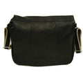 Black Leather Expandable Messenger Bag D646695