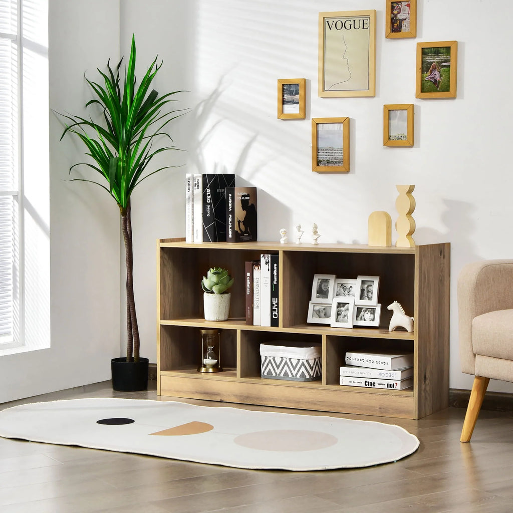 White 5-Cube Wood Bookcase U46862