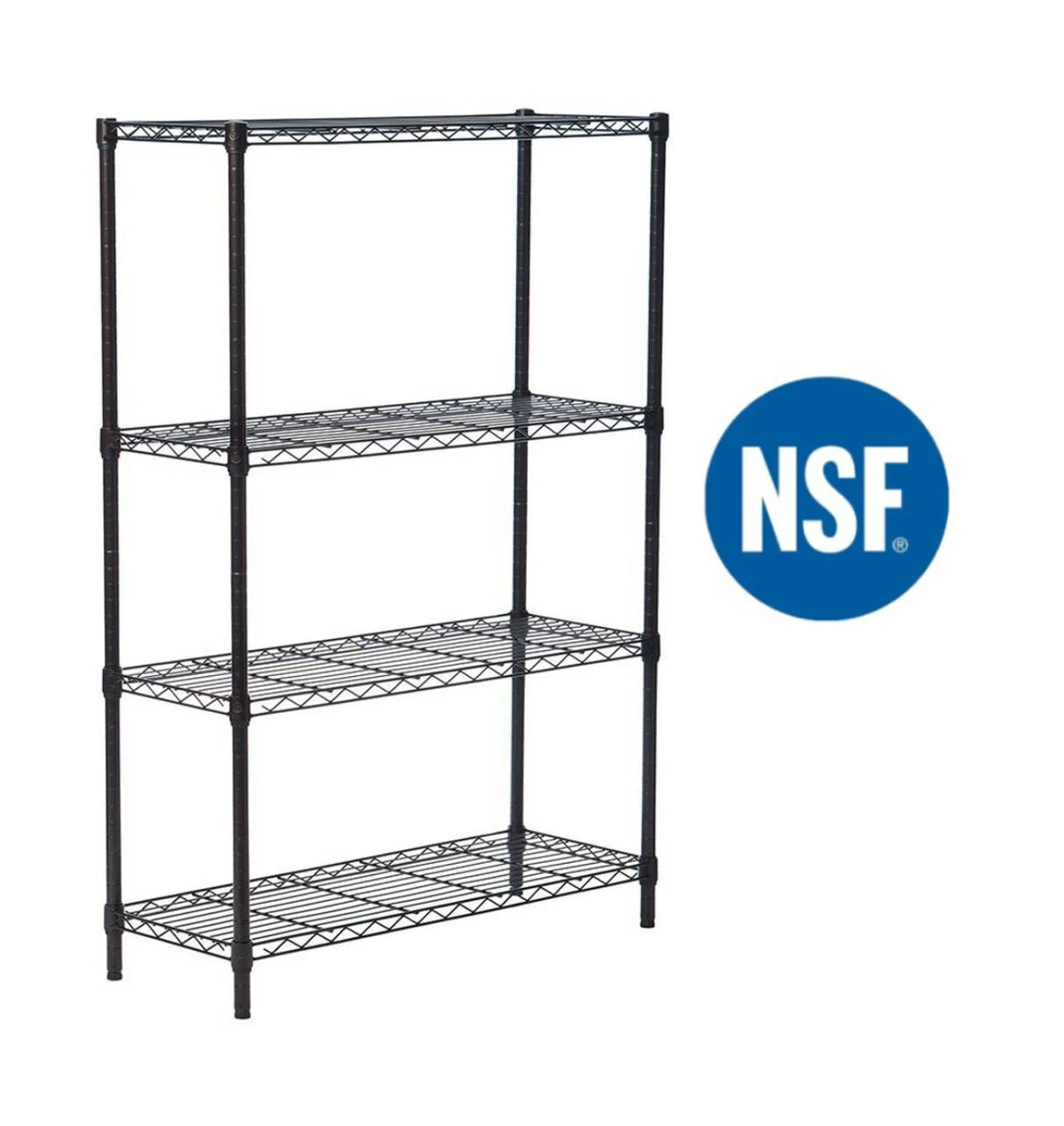 4 Layer Wire Shelving Rack Metal Shelf Adjustable Unit K7937