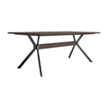79 Inch Rectangular Wooden Dining Table with Trestle Base G6682