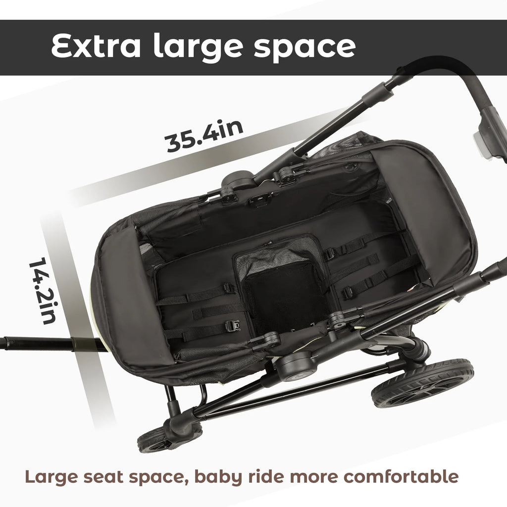 2-Seat Wagon Stroller with Adjustable Canopy N21719
