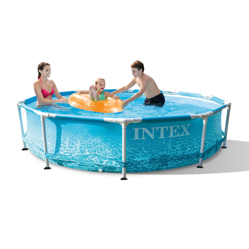 10' x 30 Metal Frame Swimming Pool with Filter Pump T328390