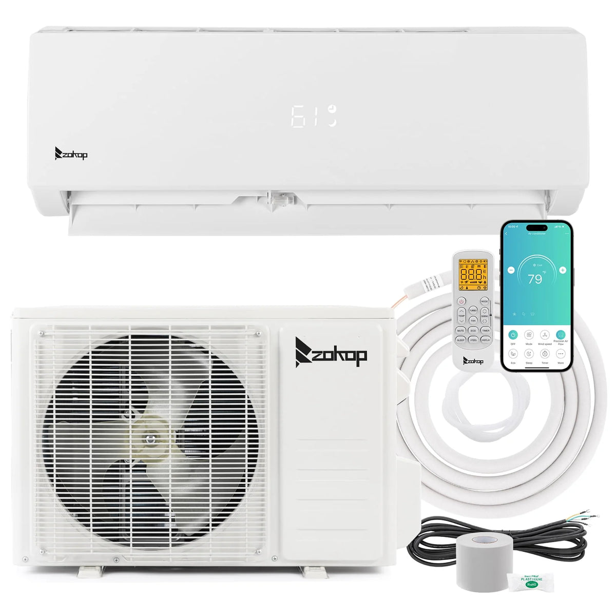 9000 BTU 19 Seer Mini Split Air Conditioner & Heater A496774