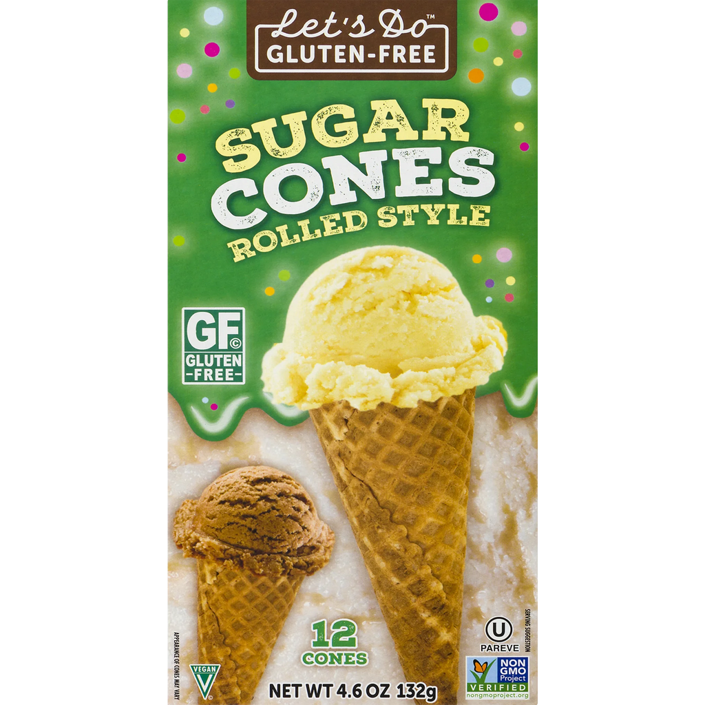 Gluten Free Sugar Cones, 4.6 Oz, 12 Ct S232663