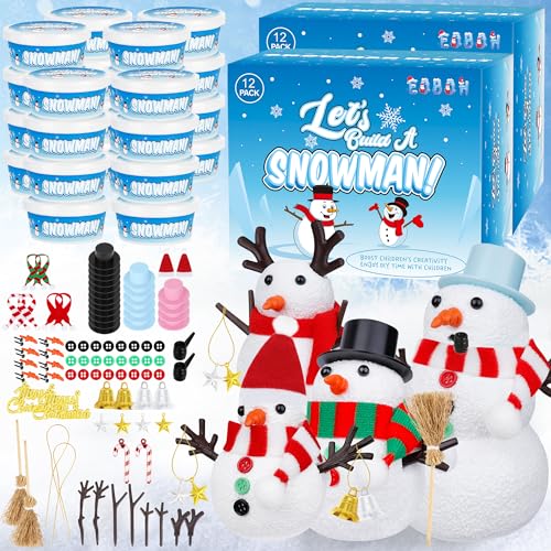 48 Pack Snowman Kit Christmas Crafts DIY Toys Kit Z619