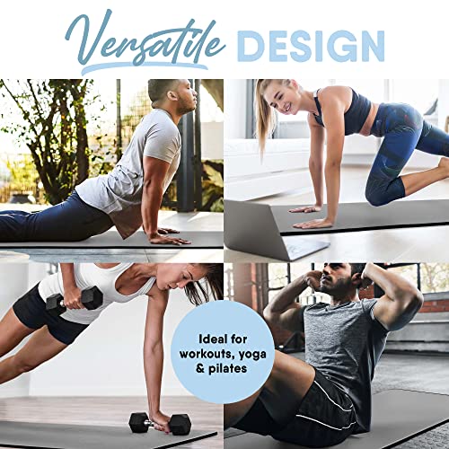 Extra Thick Skid Resistant Yoga Mat with Carrying Strap D9770
