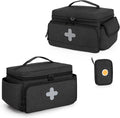 Lockable Pill Bottle Organizer with Zippered Pouches F2324
