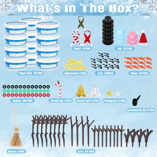 48 Pack Snowman Kit Christmas Crafts DIY Toys Kit Z619