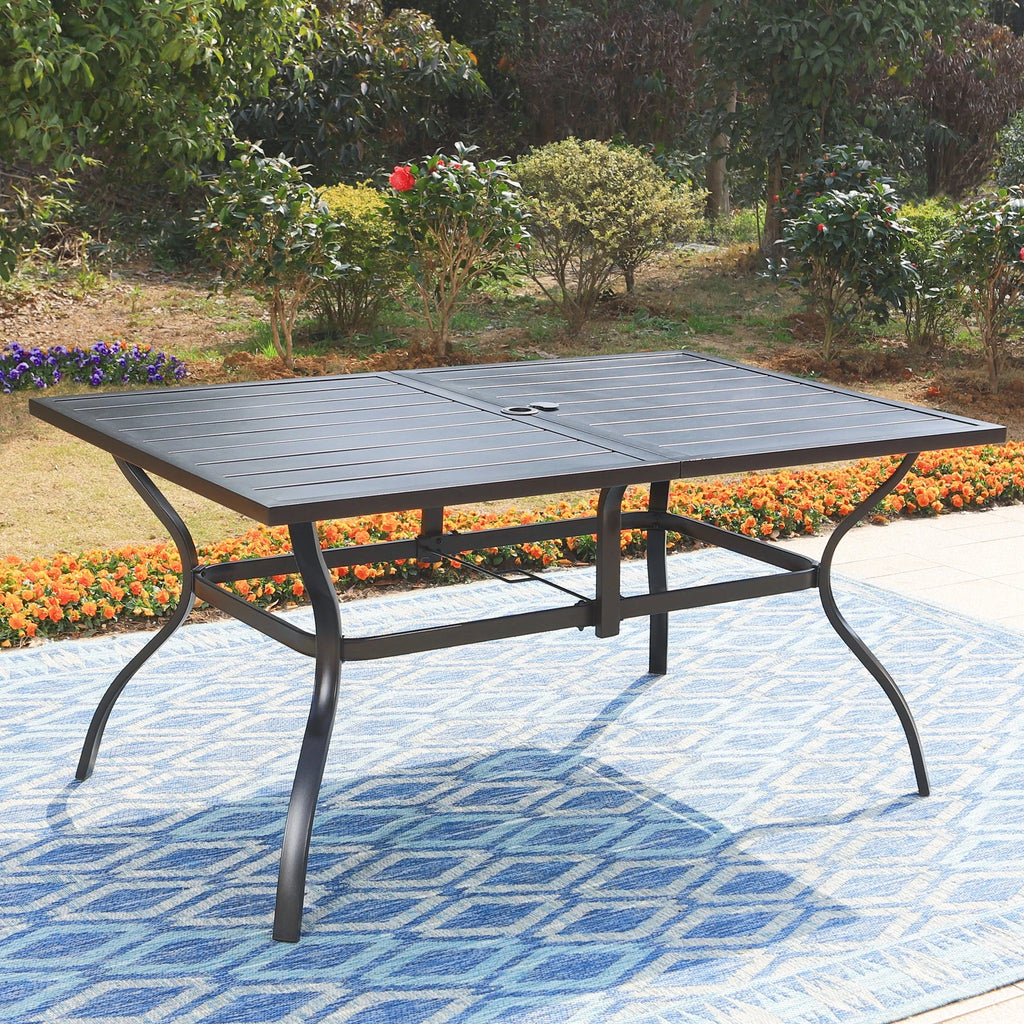 7-Piece Outdoor Patio Dining Set with Swivel Chairs & Table Y8949