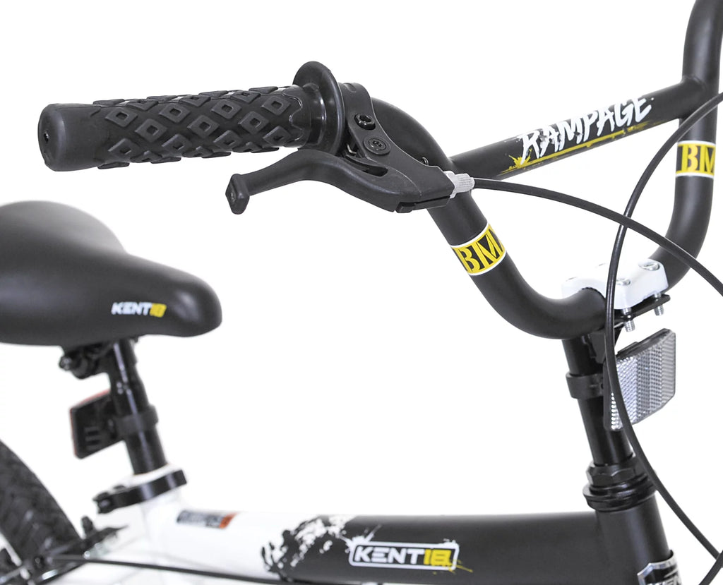 18 in. White and Black Bike M943
