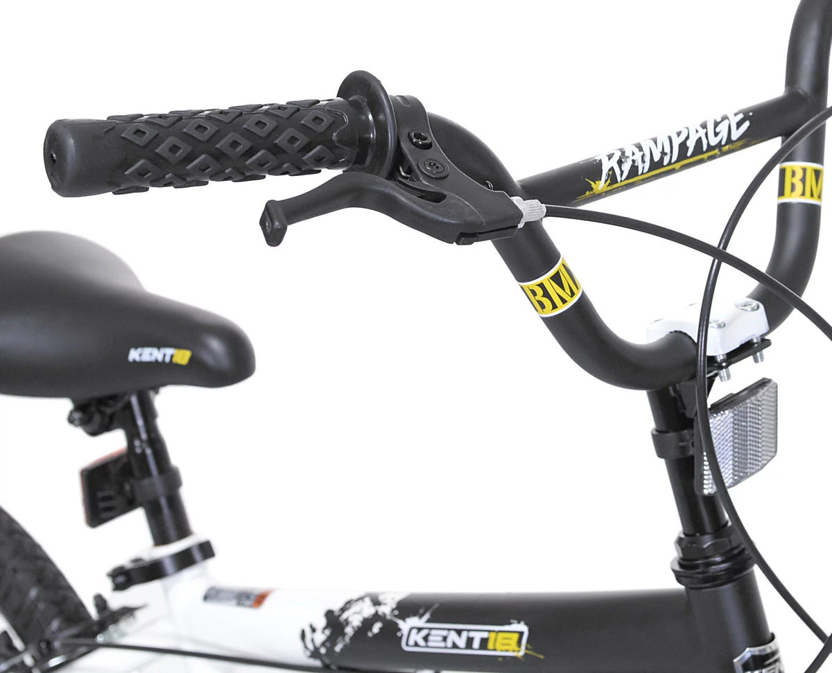 18 in. White and Black Bike M943