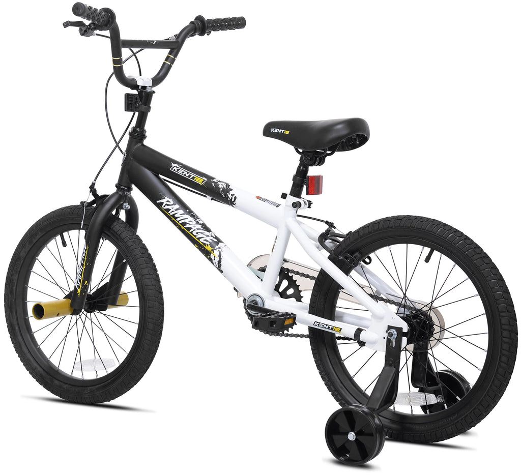 18 in. White and Black Bike M943